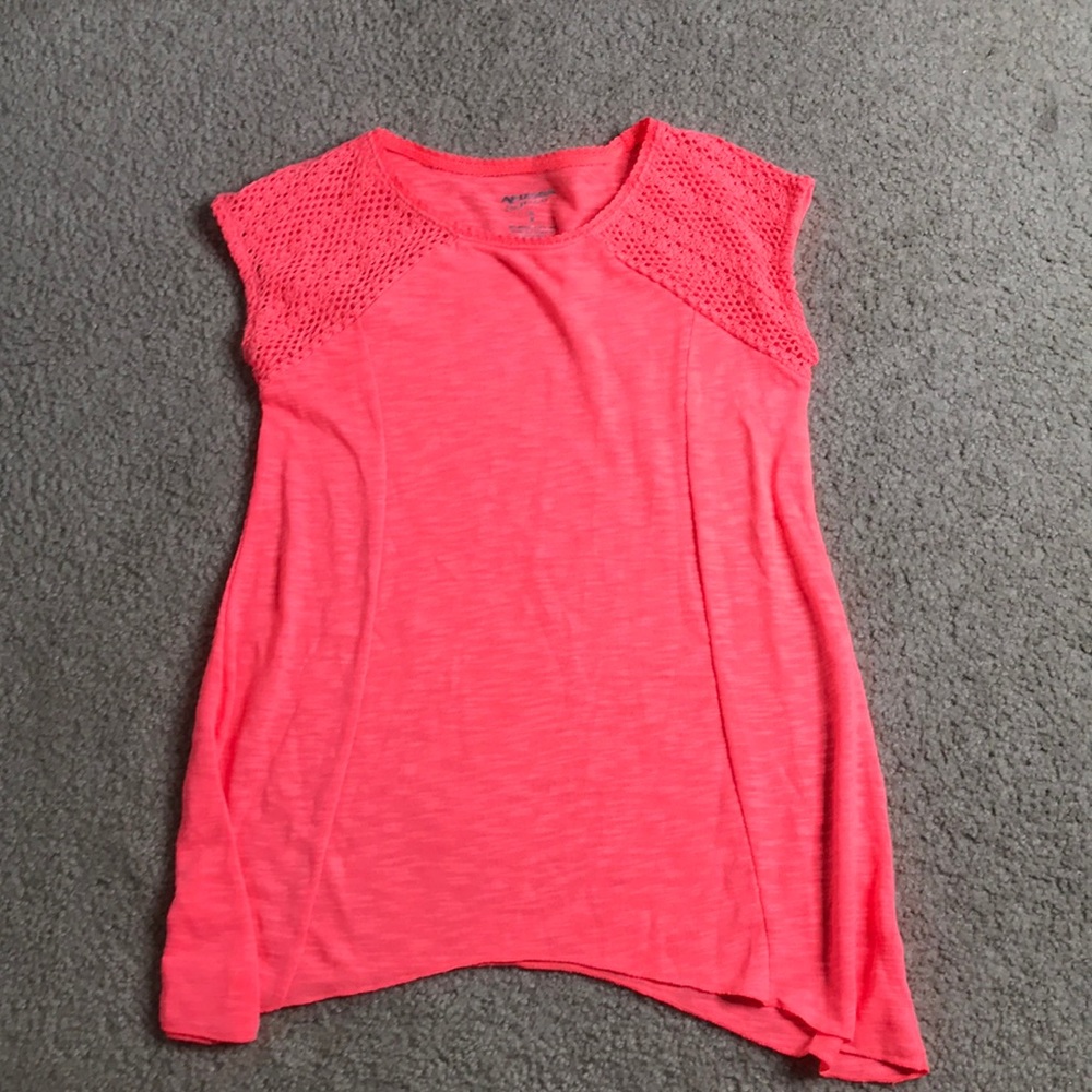 A neon pink shirt
